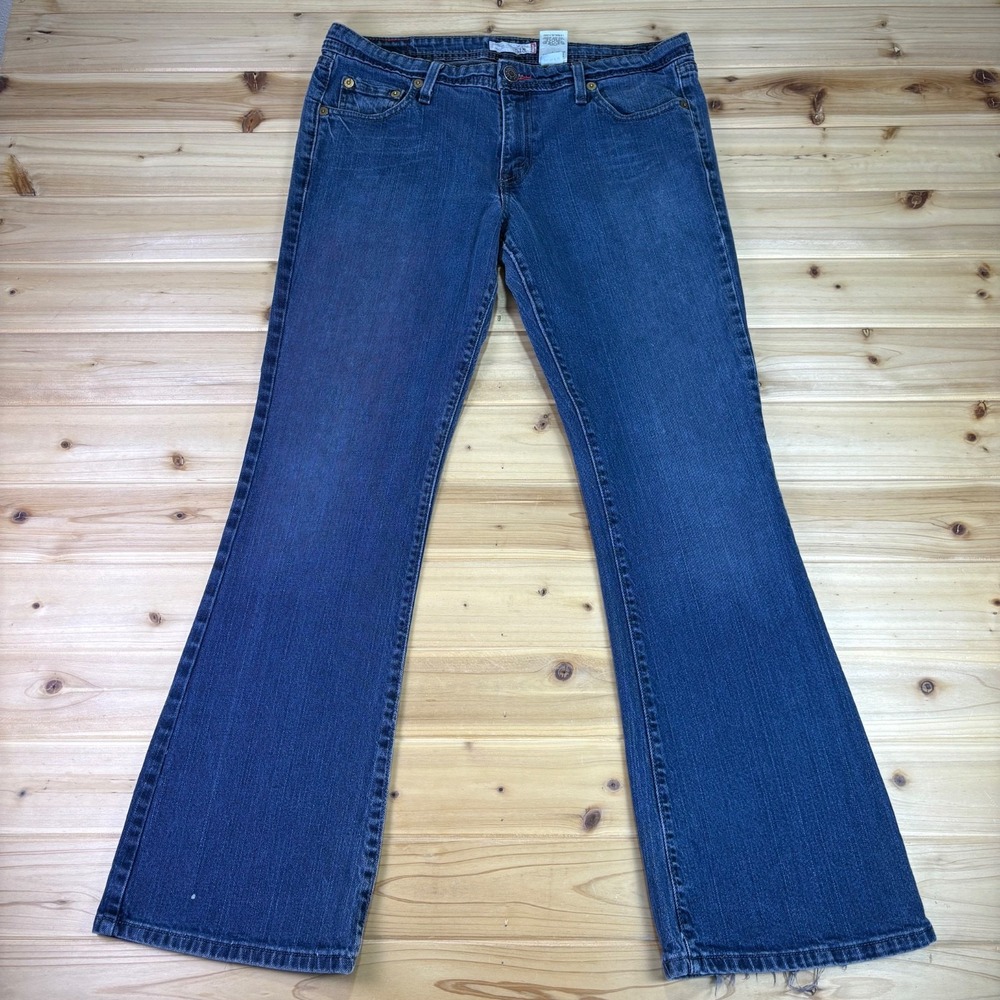 Levis 518 Jeans Womens 13 Super Low Boot Cut Flared Denim Blue Jeans